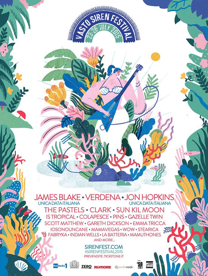 Vasto Siren Festival 2015 Lineup Poster